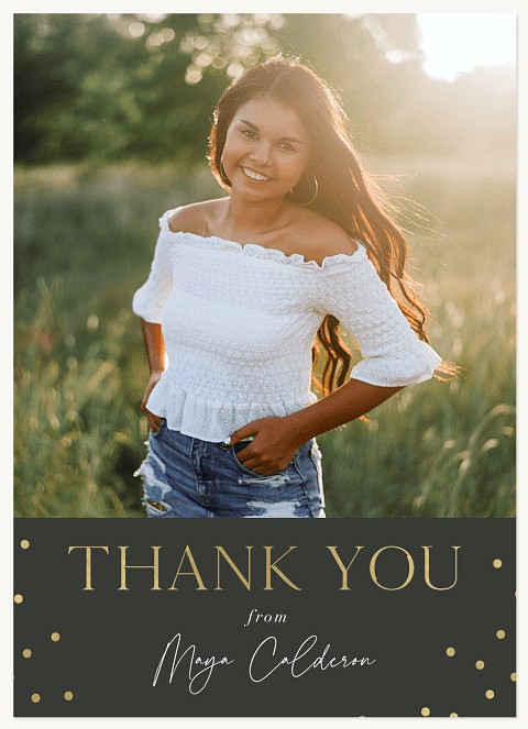 Golden Spotlight Thank You Cards 