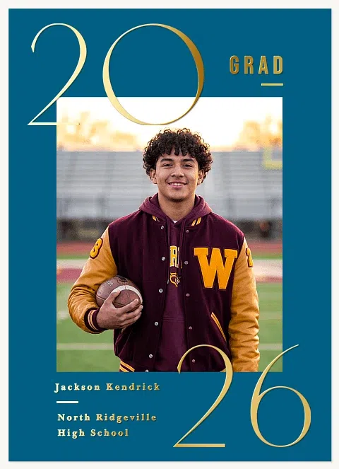 Bold, Big Year Graduation Cards