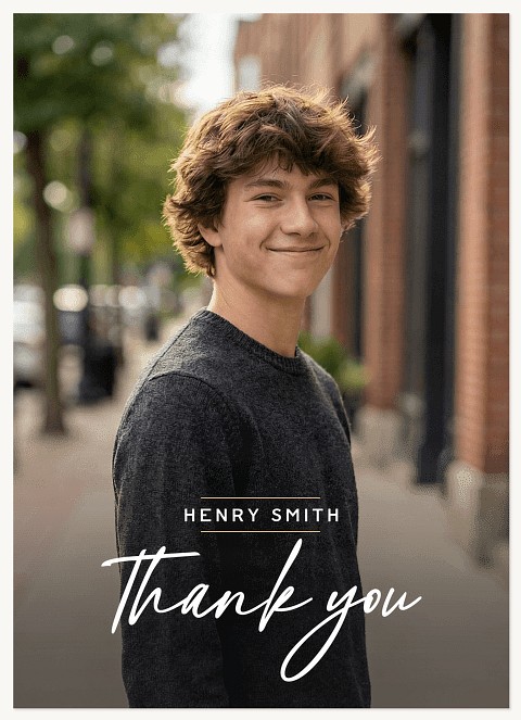 Simple Lines Thanks Thank You Cards 