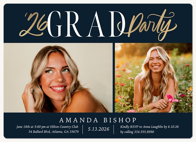 Preppy Party Graduation Cards