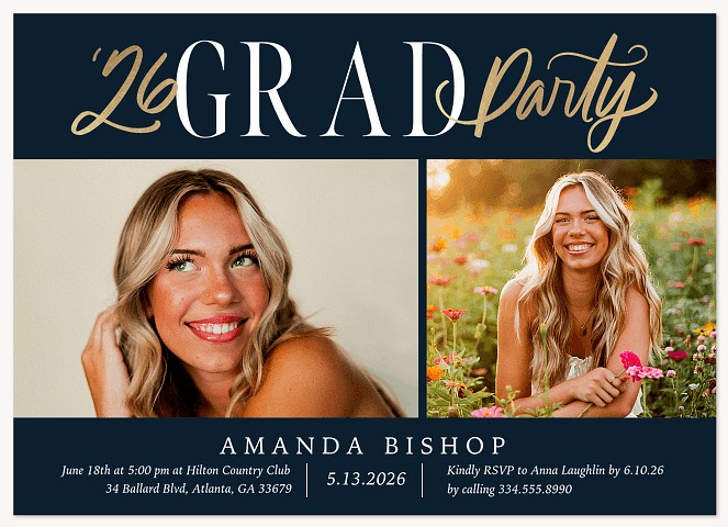 Preppy Party Graduation Cards