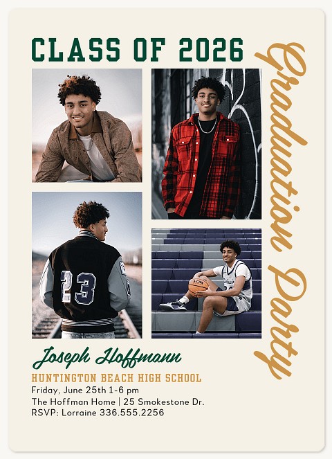 Vertical Text Graduation Cards