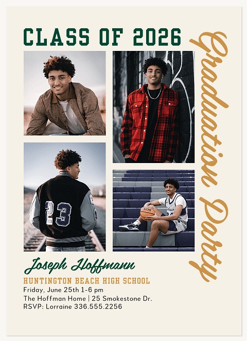 Vertical Text Graduation Cards