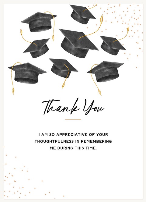 Celebration Hats Thanks Thank You Cards 