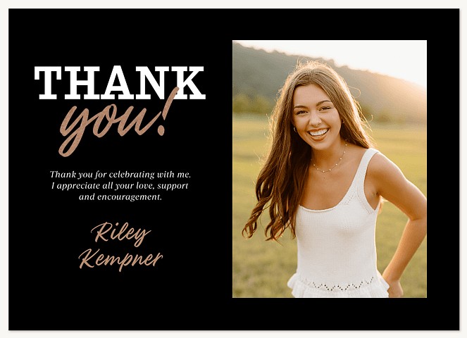 Shimmering Celebration Thanks Thank You Cards 