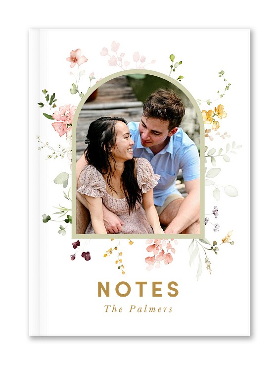 Floral Arch Custom Hardcover Journals