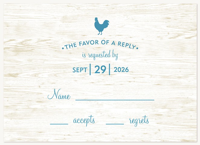 Barnyard Chic Wedding RSVP Cards
