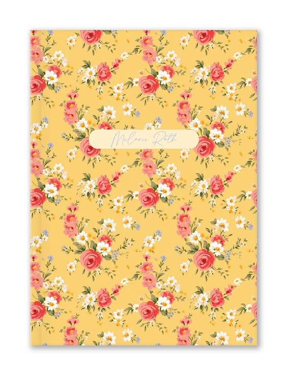 Cute Cottage Florals Custom Hardcover Journals