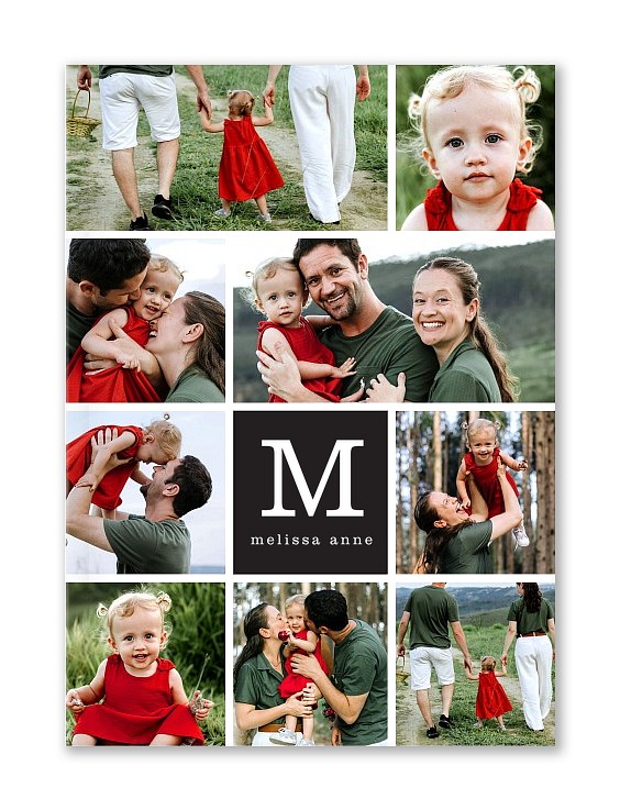 Initial Collage Custom Hardcover Journals