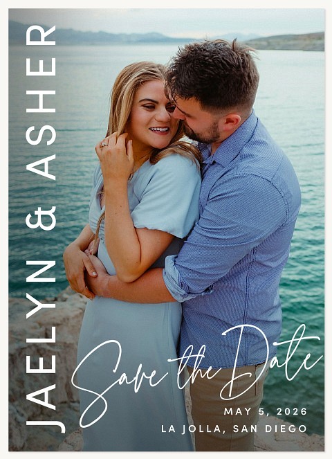 Side Names Save the Date Cards