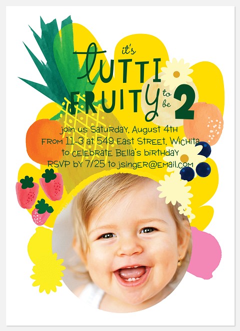 Tutti Fruity Kids' Birthday Invitations