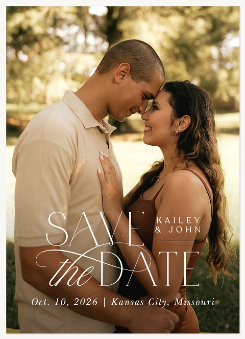 Delicate Type Save the Date Cards