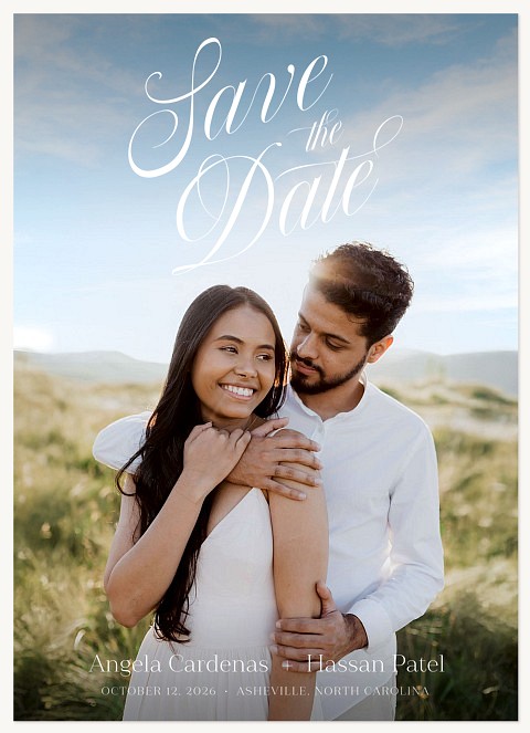 Sweeping Romance Save the Date Cards