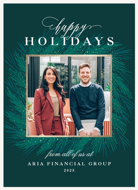 Overflowing Foliage Business Holiday Cards
