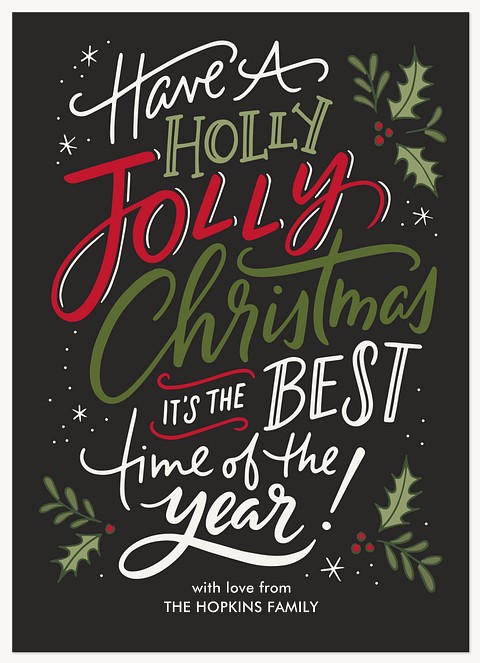 Jolly Greetings Photo Holiday Cards