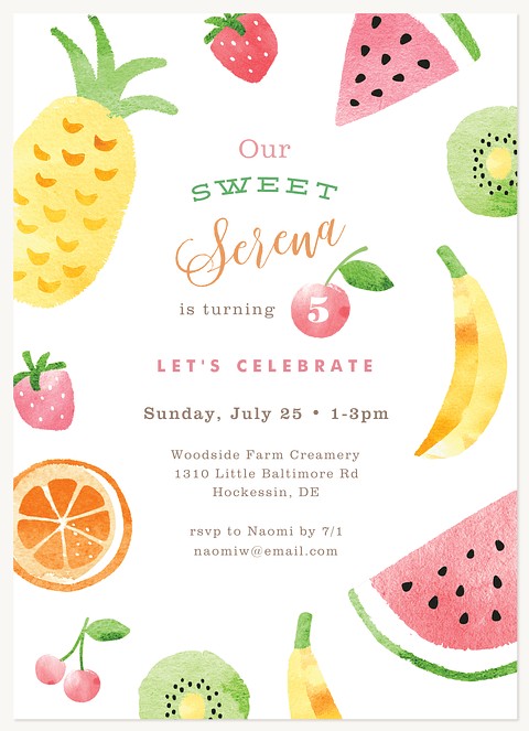  Sweet Celebration Kids Birthday Invitations