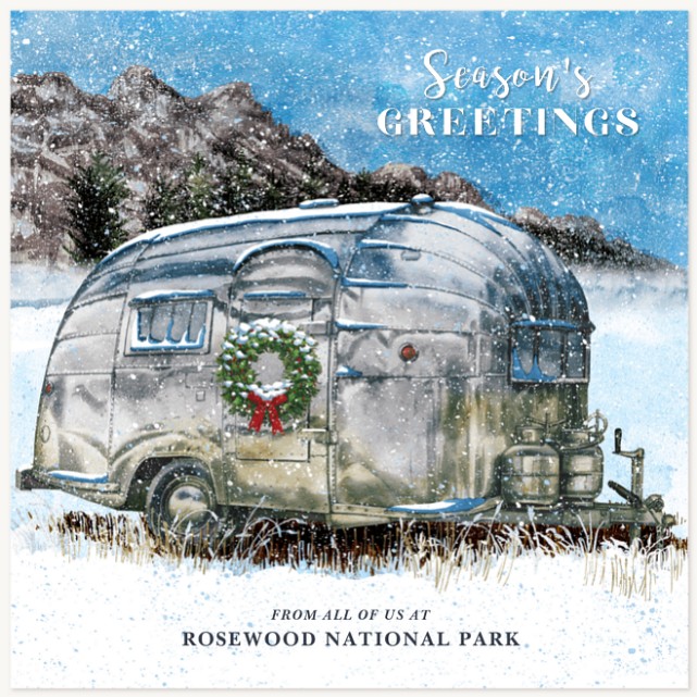 Winter Streamline Business Holiday Cards