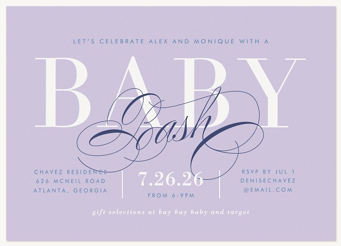 Baby Bash Baby Shower Invites