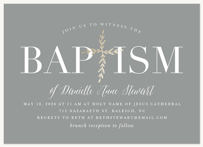 Baptismal Cross Baptisms & Christening Invitations