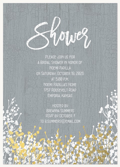 Winter Metallics Bridal Shower Invitations