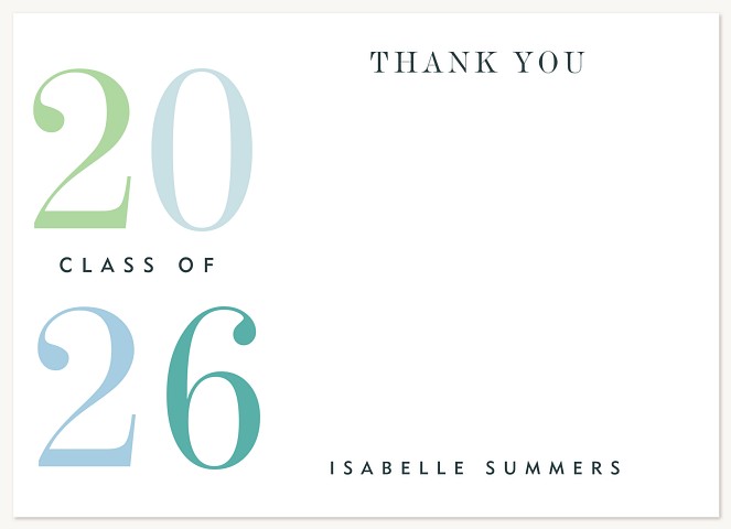 Large Numbers Thank You Cards 