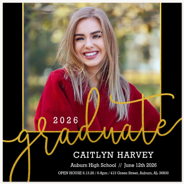 Classic Gilding Graduation Announcements