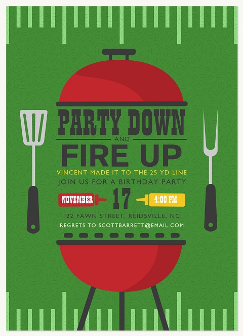 Party Down Adult Birthday Party Invitations