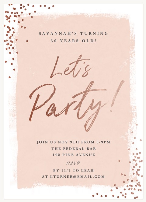 Blushed Rosé Party Invitations
