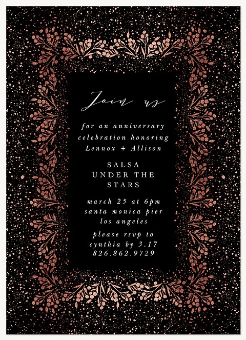 Sparkling Frame Party Invitations