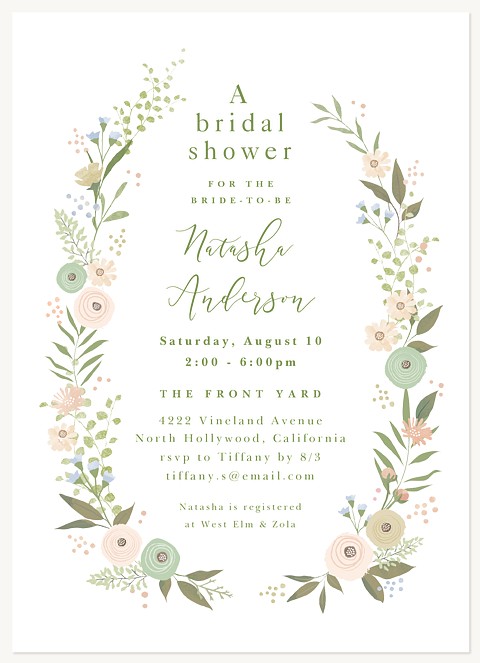 Petite Garden Bridal Shower Invitations