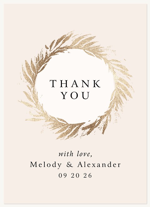 Laurel Wreath Wedding Thank You Cards