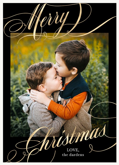 Ornately Stated Personalized Holiday Cards