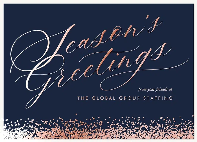 Snowfall Greetings Business Holiday Cards
