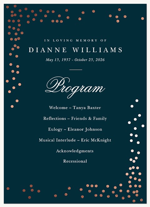 Confetti Corners Memorial & Sympathy Cards