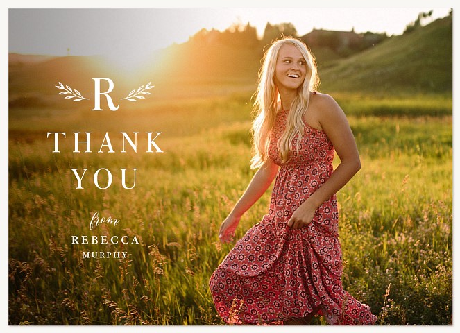 Woodsy Monogram Thank You Cards 