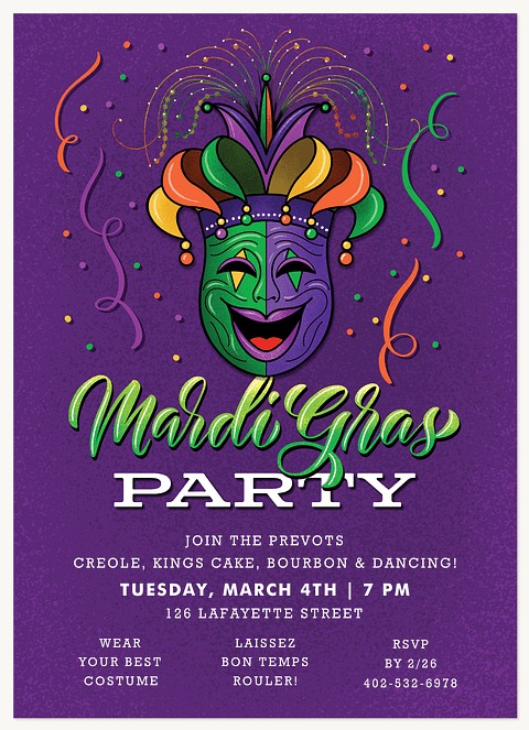 Party Gras Invitations