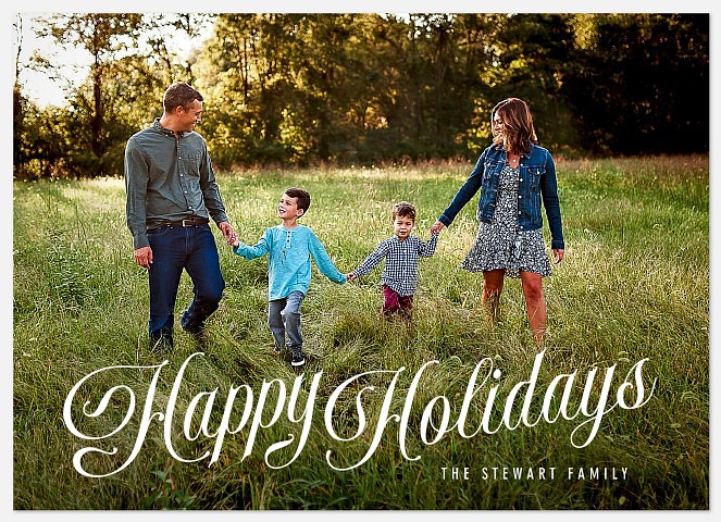 Classic Flourishes Holiday Photo Cards