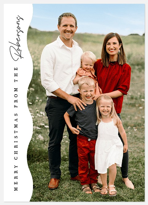 Wavy Side Holiday Photo Cards
