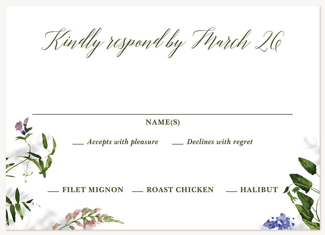 Garden Enchantment Wedding RSVP Cards
