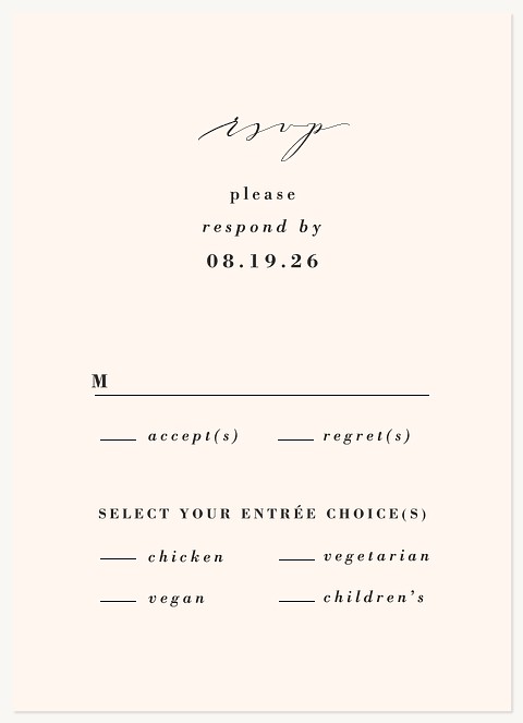 Contemporary Mix Wedding RSVP Cards