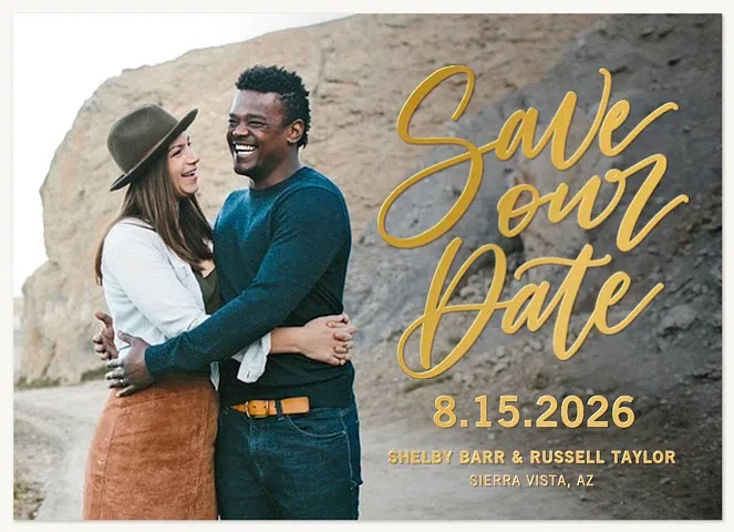 Elegant Writing Save the Date Cards