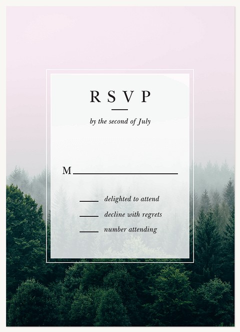 Forest Wedding RSVP Cards