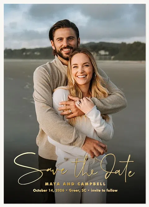 Gracefully Written Save the Date Cards