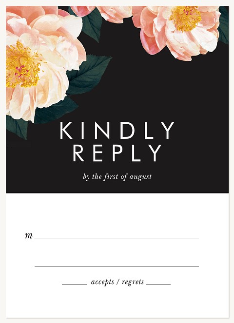 Modernist Bloom Wedding RSVP Cards