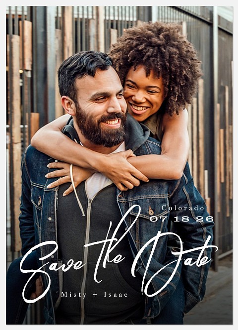 Modern Flourish Save the Date Photo Cards