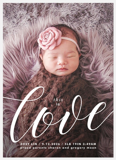 Sweetest Love Baby Birth Announcements