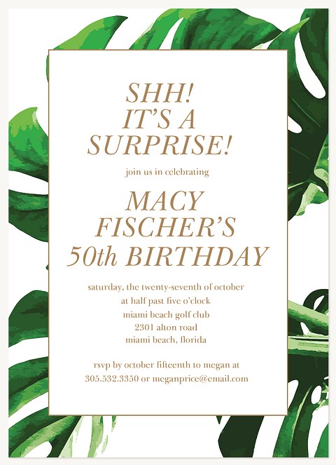 Tulum Adult Birthday Party Invitations