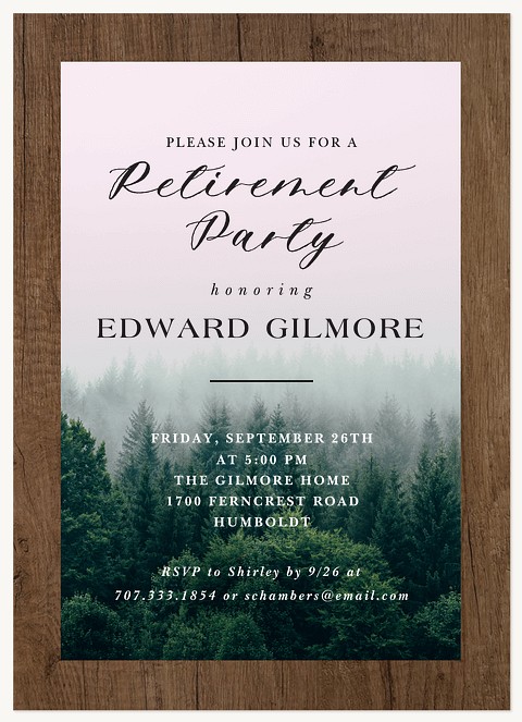 Woodsy Party Invitations