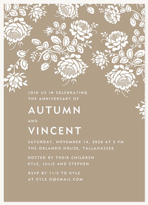 Simple Kraft Wedding Anniversary Invitations