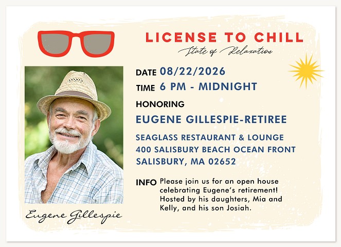 License to Chill Party Invitations